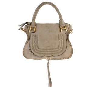 Chloé Suede Studded Tassel Marcie Medium Bag